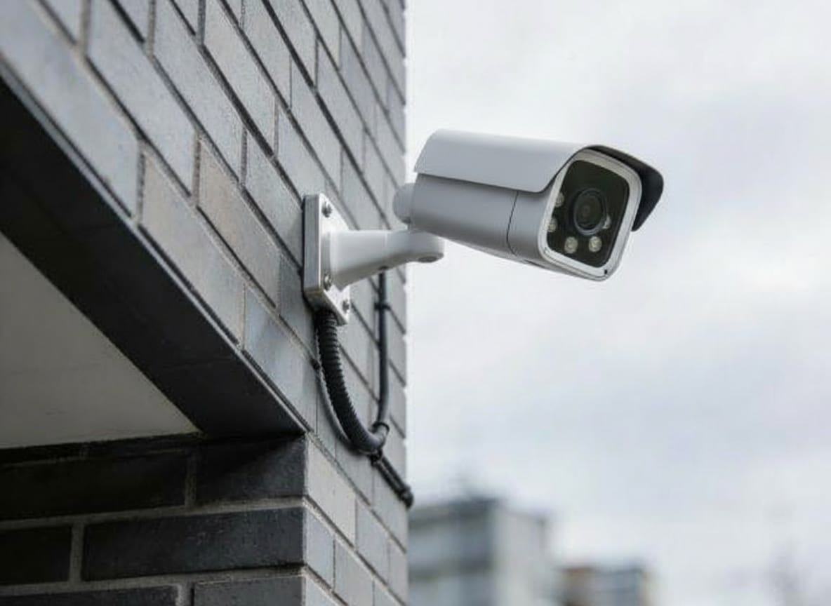 Installed CCTV camera system for a coastal apartment in Calicut